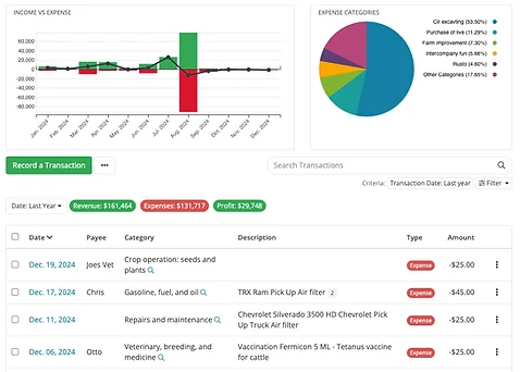 Farmbrite official transaction interface