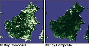 NASA comparison of observation composites over different time periods